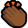 Clapping Hands: Medium-Dark Skin Tone Emoji 👏🏾 image - Microsoft Windows 10 Segoe UI Emoji style
