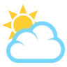 Emoji Fehér nap felhő mögött 🌥 image - EmojiTwo style
