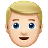 Man: Light Skin Tone, Blond Hair