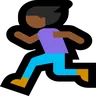 Woman Running: Medium-Dark Skin Tone Emoji 🏃🏾‍♀️ image - Microsoft Windows 10 Segoe UI Emoji style