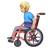 Man In Manual Wheelchair: Medium-Light Skin Tone