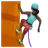 Woman Climbing: Dark Skin Tone