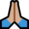 Folded Hands: Medium-Light Skin Tone Emoji 🙏🏼 image - Microsoft Windows 10 Segoe UI Emoji style