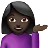 Woman Tipping Hand: Dark Skin Tone