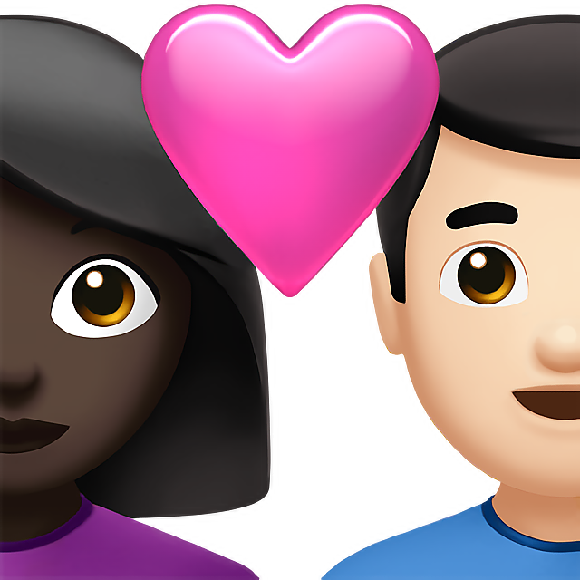 Couple With Heart: Woman, Man, Dark Skin Tone, Light Skin Tone