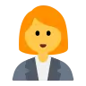 Woman Office Worker Emoji 👩‍💼 image - Tossface style