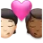 Kiss: Person, Person, Light Skin Tone, Medium-Dark Skin Tone