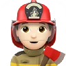 Firefighter: Light Skin Tone Emoji 🧑🏻‍🚒 image - Apple style
