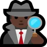 Detective: Dark Skin Tone Emoji 🕵🏿 image - Microsoft Windows 10 Segoe UI Emoji style