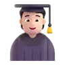 Student: Light Skin Tone Emoji 🧑🏻‍🎓 image - Microsoft 3D Fluent style