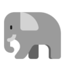 Emoji Elefánt 🐘 image - Microsoft Classic 2D style