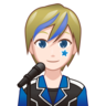 Singer: Light Skin Tone Emoji 🧑🏻‍🎤 image - Emojidex style