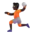 Person Playing Handball: Dark Skin Tone
