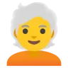 Person: White Hair Emoji 🧑‍🦳 image - Google Noto Color style