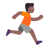 Person Running Facing Right: Medium-Dark Skin Tone Emoji 🏃🏾‍➡️ image - Microsoft Classic 2D style