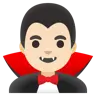 Man Vampire: Light Skin Tone Emoji 🧛🏻‍♂️ image - Google Noto Color style