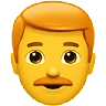 Man: Red Hair Emoji 👨‍🦰 image - Apple style