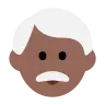 Man: Medium-Dark Skin Tone, White Hair Emoji 👨🏾‍🦳 image - Tossface style