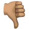 Thumbs Down: Medium Skin Tone Emoji 👎🏽 image - Huawei Harmony OS style