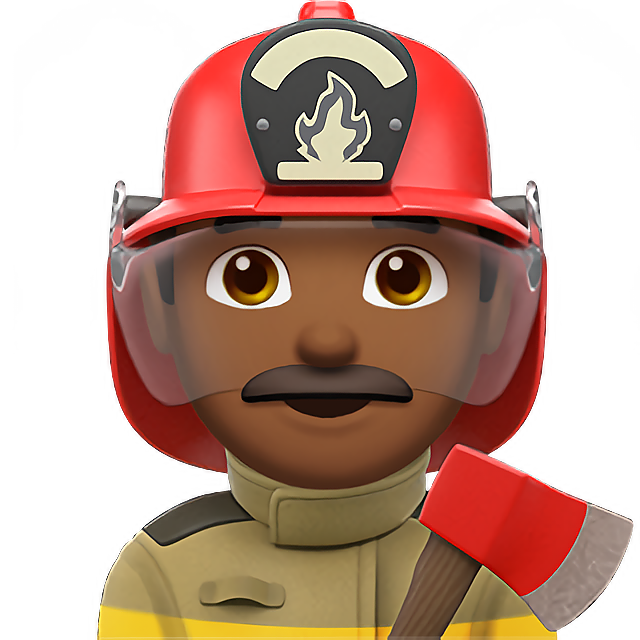 Man Firefighter: Medium-Dark Skin Tone