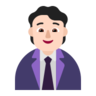 Office Worker: Light Skin Tone Emoji 🧑🏻‍💼 image - Microsoft Classic 2D style
