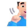 Deaf Man: Light Skin Tone Emoji 🧏🏻‍♂️ image - Microsoft 3D Fluent style