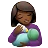 Woman Feeding Baby: Medium-Dark Skin Tone