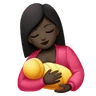 Breast-Feeding: Dark Skin Tone Emoji 🤱🏿 image - Huawei Harmony OS style