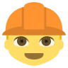Trabalhador da construção Emoji 👷 image - EmojiTwo style
