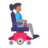 Man In Motorized Wheelchair Facing Right: Medium Skin Tone