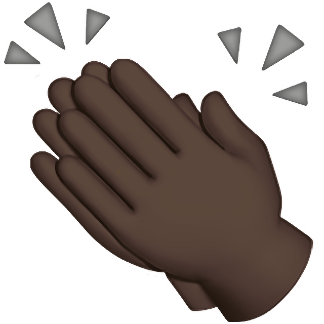Clapping Hands: Dark Skin Tone