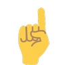 Wskaźnik wskazujący do góry Emoji ☝ image - Skype style