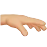 Palm Down Hand: Medium-Light Skin Tone Emoji 🫳🏼 image - Apple style