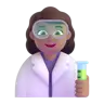 Woman Scientist: Medium Skin Tone Emoji 👩🏽‍🔬 image - Microsoft 3D Fluent style