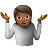 Person Shrugging: Medium-Dark Skin Tone