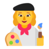 Woman Artist Emoji 👩‍🎨 image - Microsoft Classic 2D style