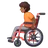 Person In Manual Wheelchair: Medium-Dark Skin Tone