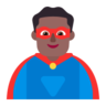 Man Superhero: Medium-Dark Skin Tone Emoji 🦸🏾‍♂️ image - Microsoft Classic 2D style