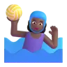 Woman Playing Water Polo: Medium-Dark Skin Tone Emoji 🤽🏾‍♀️ image - Microsoft 3D Fluent style