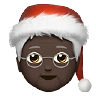 Mx Claus: Dark Skin Tone Emoji 🧑🏿‍🎄 image - Apple style