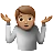 Person Shrugging: Medium Skin Tone
