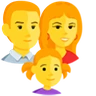 Family: Man, Woman, Girl Emoji 👨‍👩‍👧 image - Facebook Messenger (2016) style