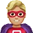 Man Superhero: Medium-Light Skin Tone