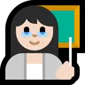 Woman Teacher: Light Skin Tone Emoji 👩🏻‍🏫 image - Microsoft Windows 10 Segoe UI Emoji style