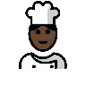 Man Cook: Dark Skin Tone Emoji 👨🏿‍🍳 image - OpenMoji style