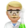 Man Scientist: Medium-Light Skin Tone Emoji 👨🏼‍🔬 image - Apple style
