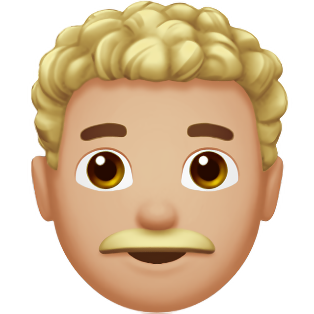 Man: Medium-Light Skin Tone, Curly Hair