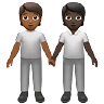 People Holding Hands: Medium-Dark Skin Tone, Dark Skin Tone Emoji 🧑🏾‍🤝‍🧑🏿 image - Apple style