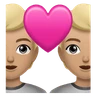 Couple With Heart: Medium-Light Skin Tone Emoji 💑🏼 image - Huawei Harmony OS style