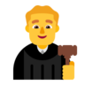 Man Judge Emoji 👨‍⚖️ image - Microsoft Classic 2D style